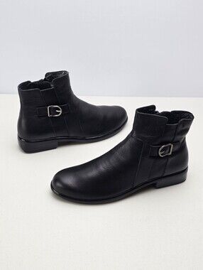 Naot Maestro Aura Black Leather Ankle Boots Water Resistant US Size 9 NWT